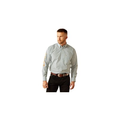 chemise homme m / l franklin bleu / brun ariat
