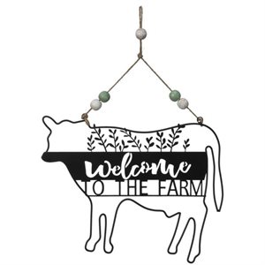 COW "WELCOME TO THE FARM" SIGN