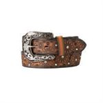 Ceinture 1 1 / 2 lasercut daisy brun