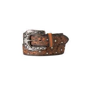 Brown Lasercut Daisy belt