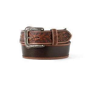 Embosed browm ariat belt