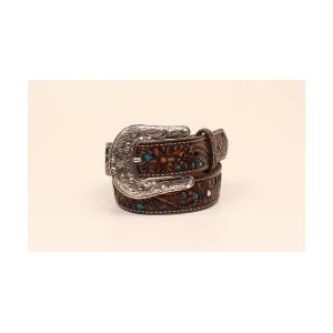 ARIAT KID BELT TURQUOISE FLORAL