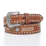 Ceinture Basket Concho Tan