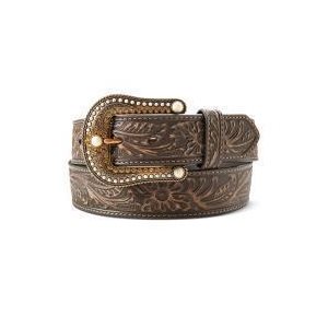 Ariat ladie belt floral embossed