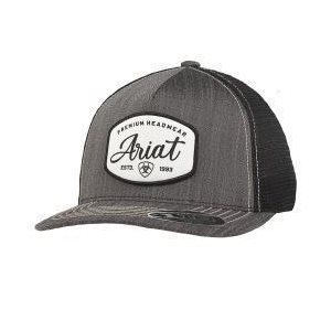 Heather charcoal patch Ariat cap