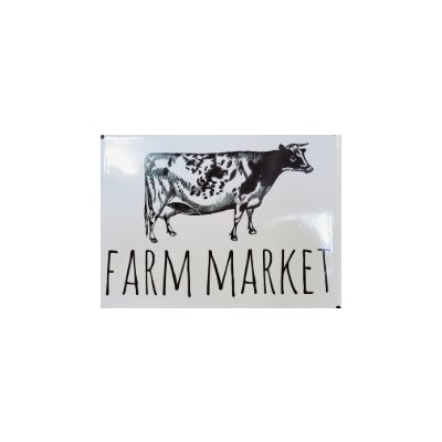 FARMER MARKET COW SIGN